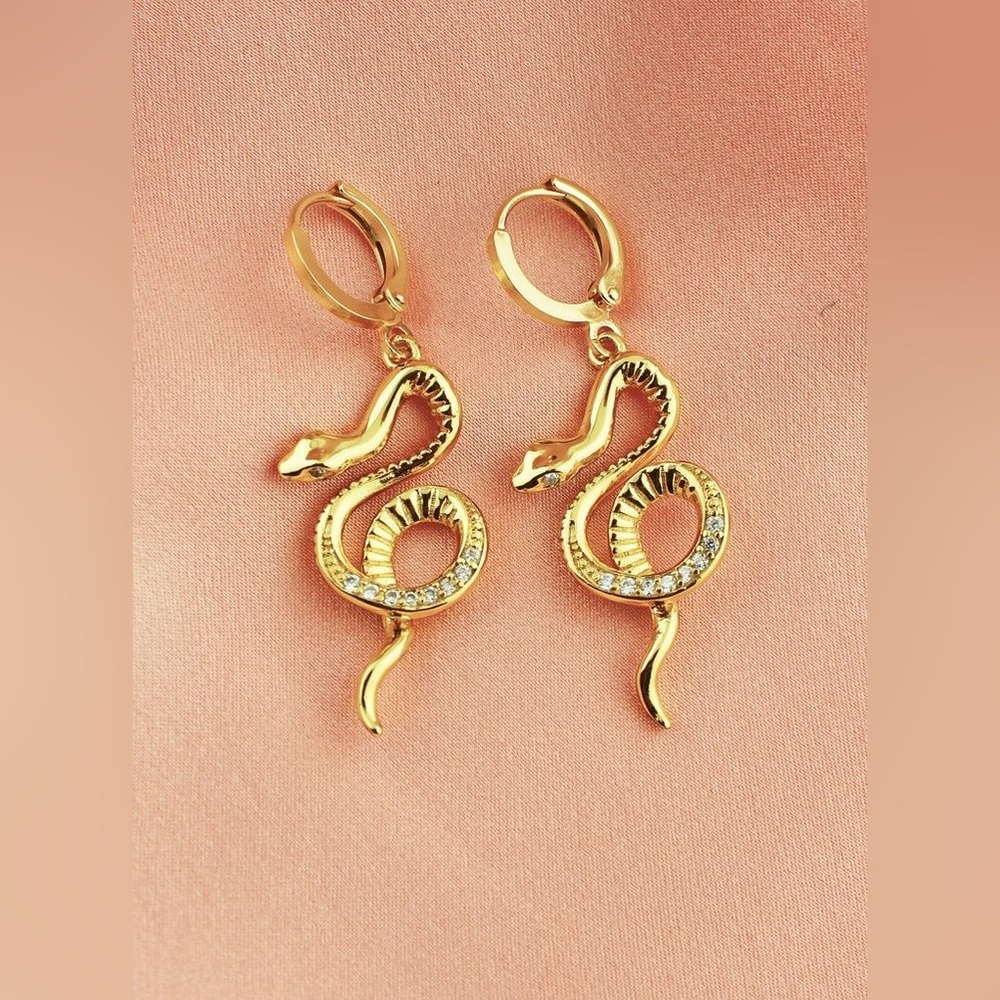 Frasier Sterling Medusa Huggie Earrings